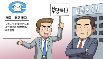 법인카드 개인사용 직원에 대한 회사메일 해고통지의 적법성 법인카드 개인사용 직원에 대한 회사메일 해고통지의 적법성